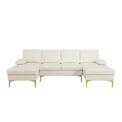 U - Shaped Sectional Sofa With Double Chaise Home Essentials