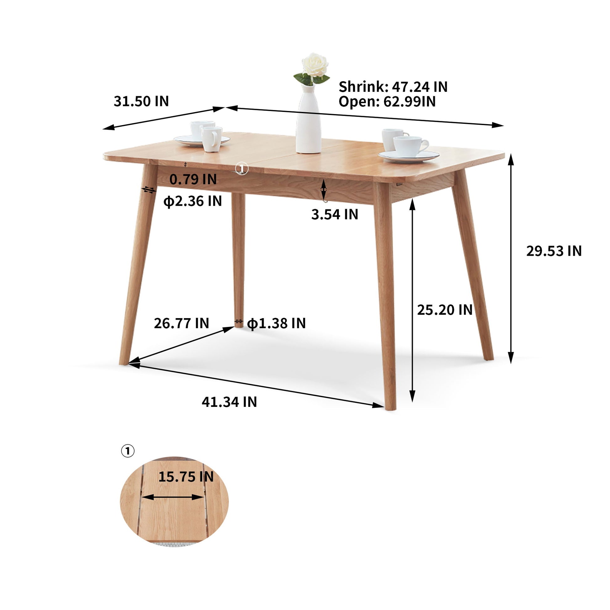 Round Corner Diagonal Leg Telescopic Table For 6 - 8 People To Meet Dining Table Home Essentials