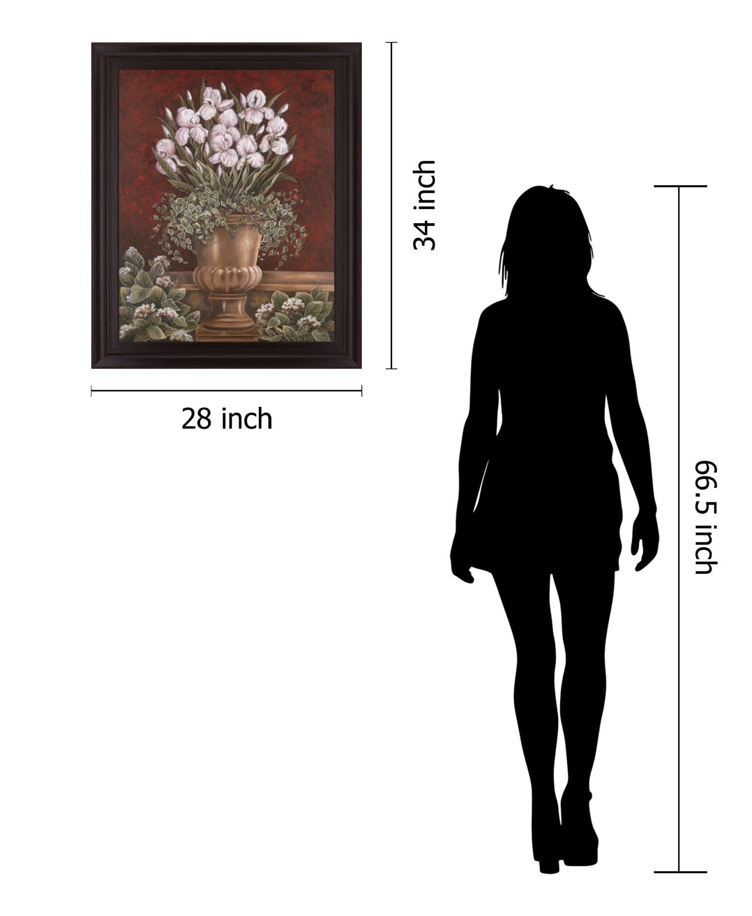 Crimson Iris Bouquet - 28" x 34" Framed Wall Art Classy Art