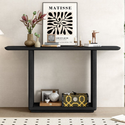 Console Table With Curved Corners And U Base Design Noble House