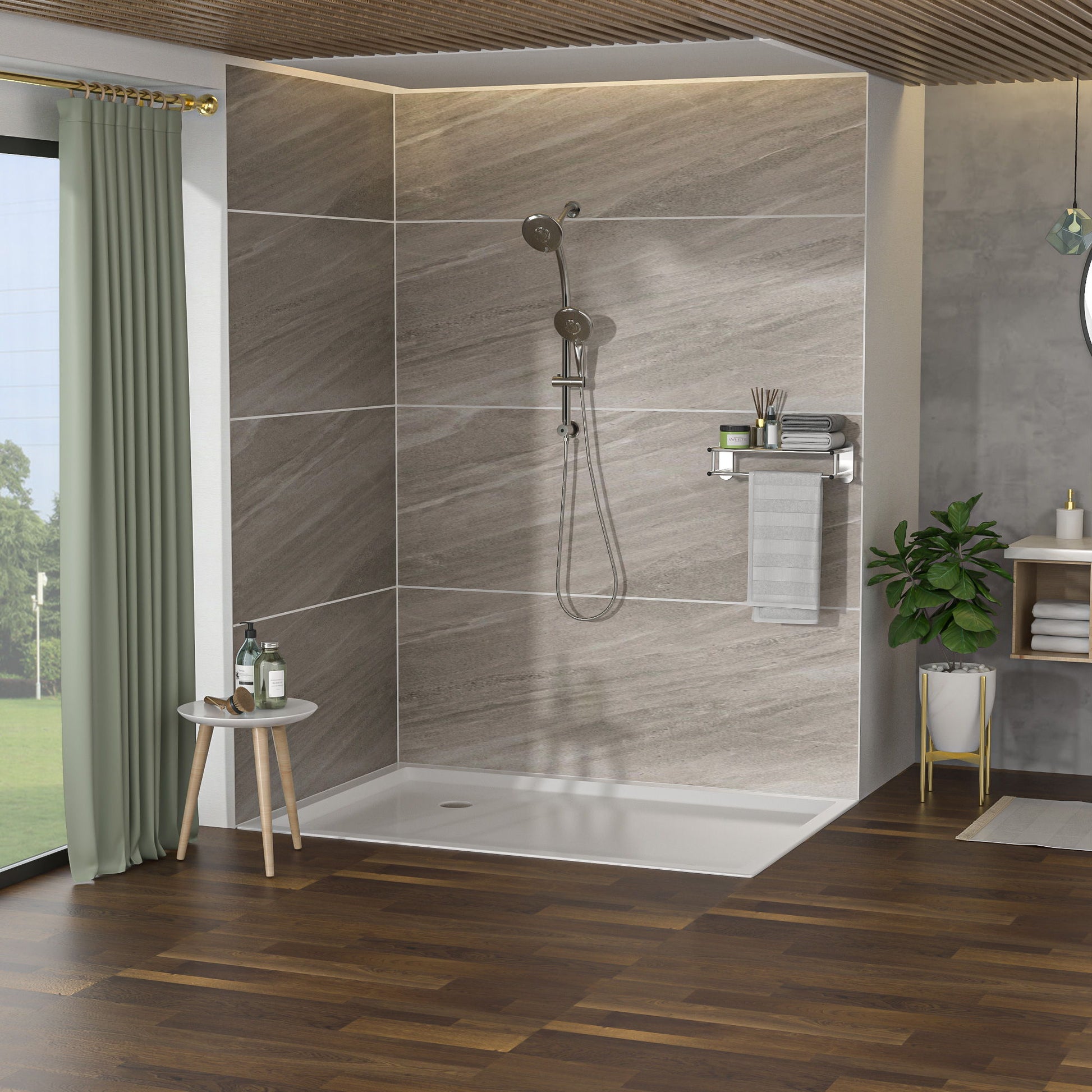 Dual Shower Head With Adjustable Slide Bar And Multi Function Settings Daily Nest