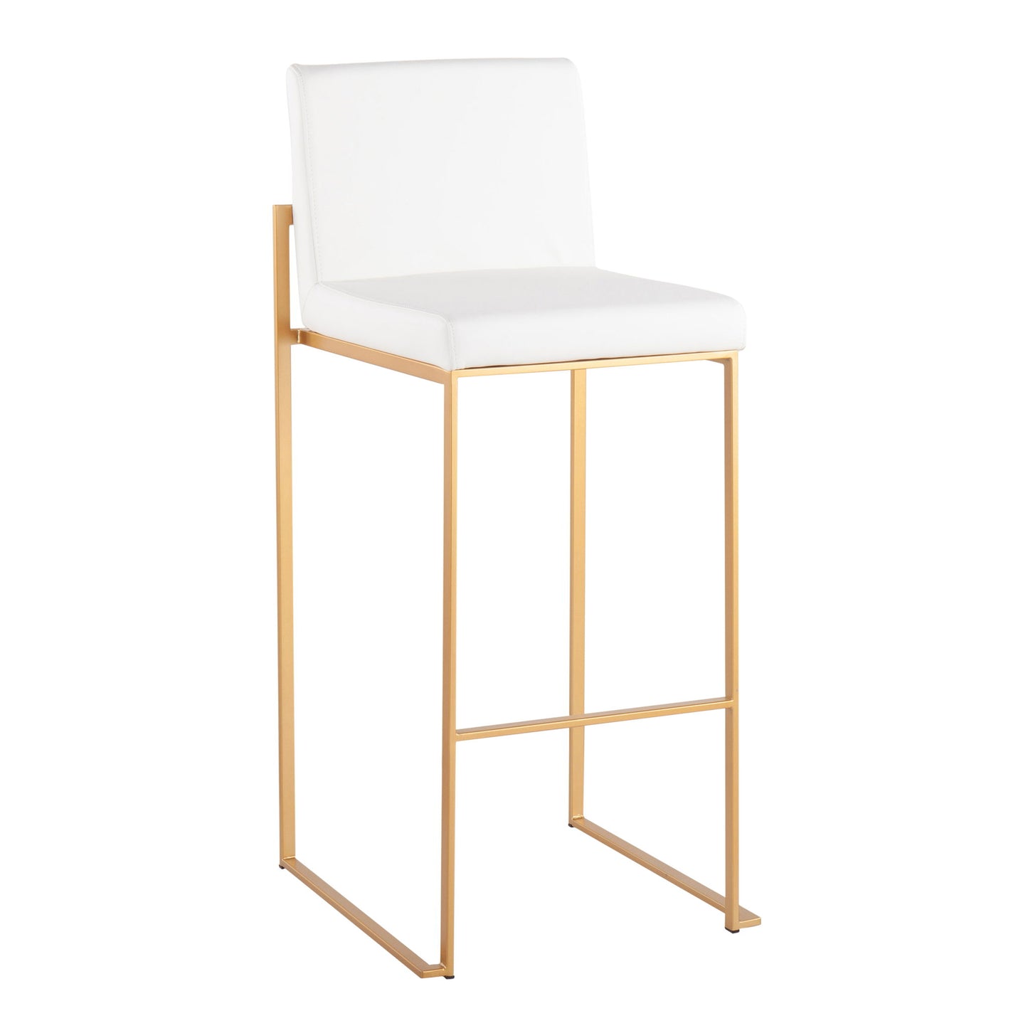 Fuji - Contemporary Design High Back Barstool (Set of 2) Lumi Source