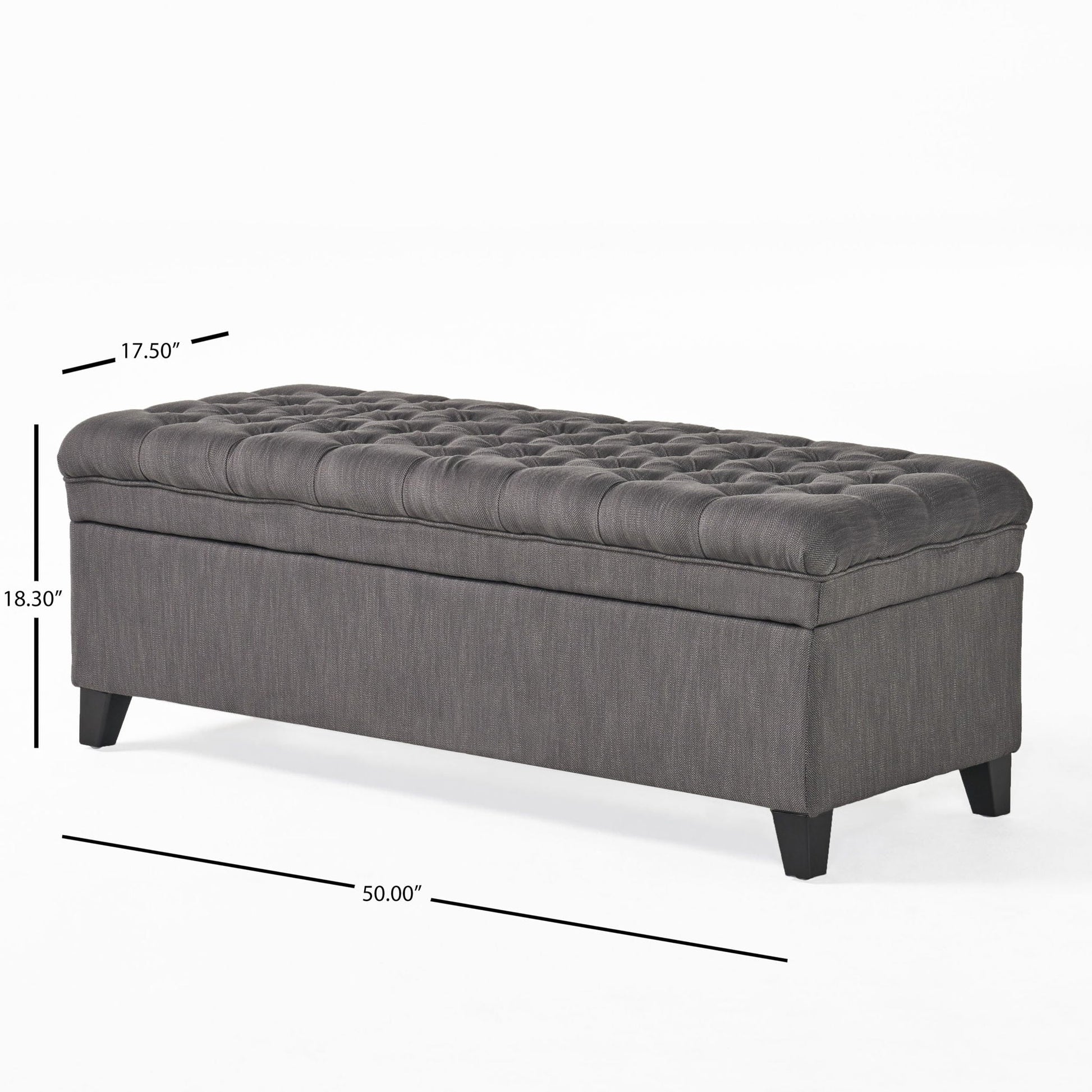 Juliana - Storage Ottoman With Birch Legs Noble House