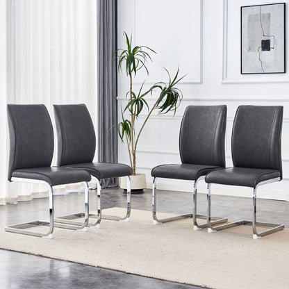 Luxury Simple Arch High Resilience Dining Chair With Arched Leg Home Essentials