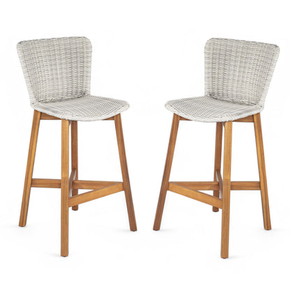 Lymington - Outdoor Bar Stool (Set of 2) Noble House