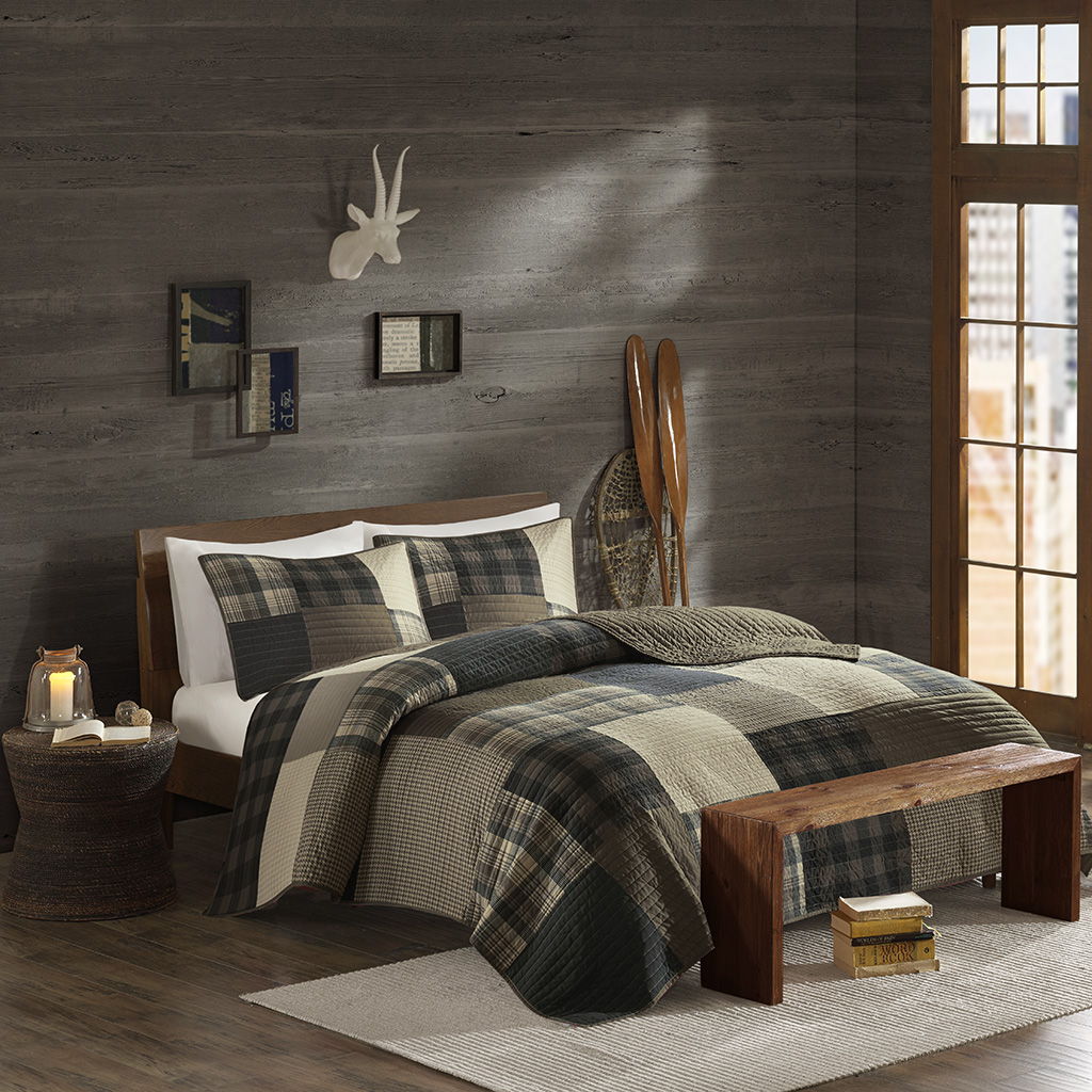 Winter Hills - Oversized Quilt Set - Tan