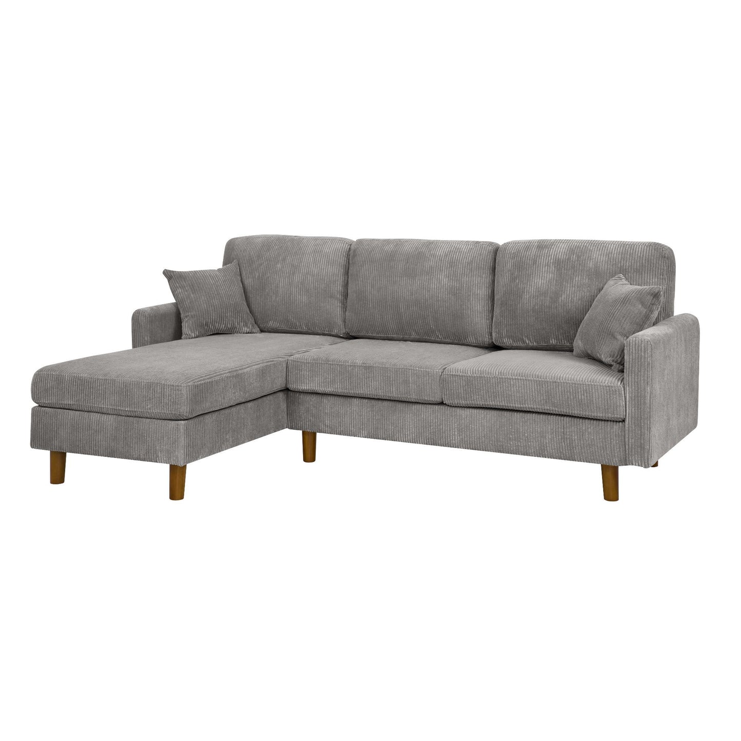 Upholstered Sectional With Toss Pillows Home Essentials