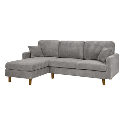 Upholstered Sectional With Toss Pillows Home Essentials