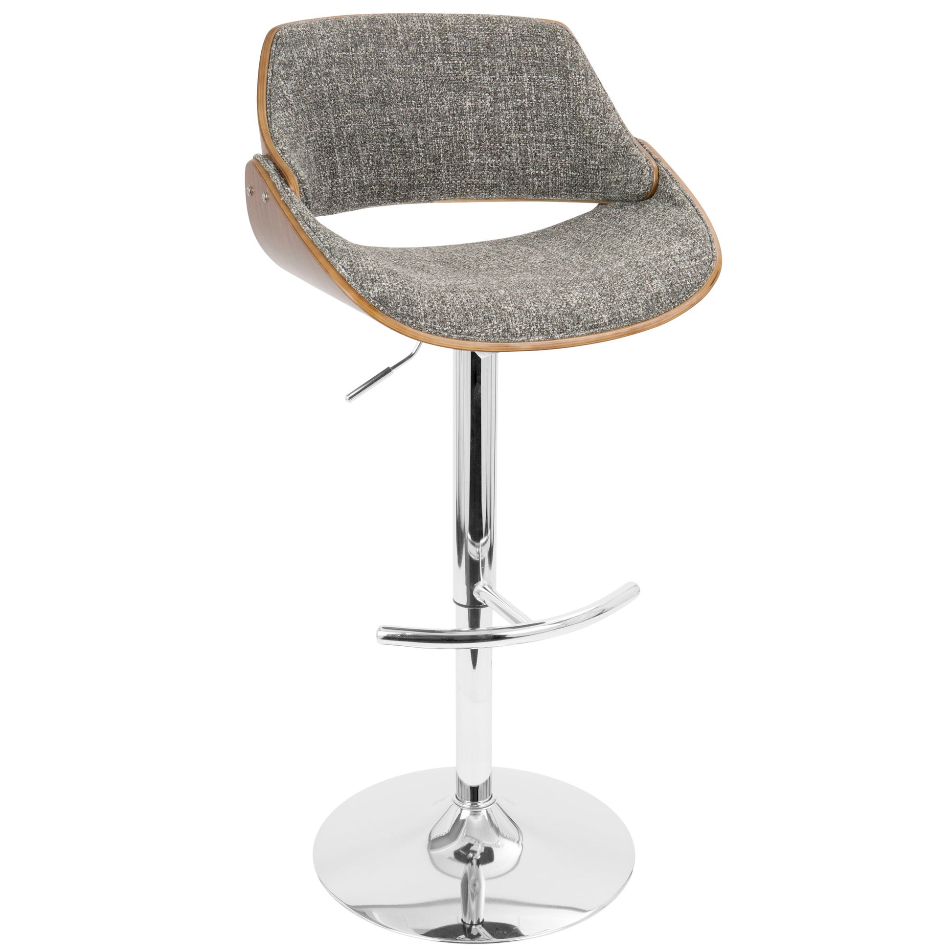 Fabrizzi - Mid Century Modern Adjustable Barstool With Swivel (Set of 2) Lumi Source