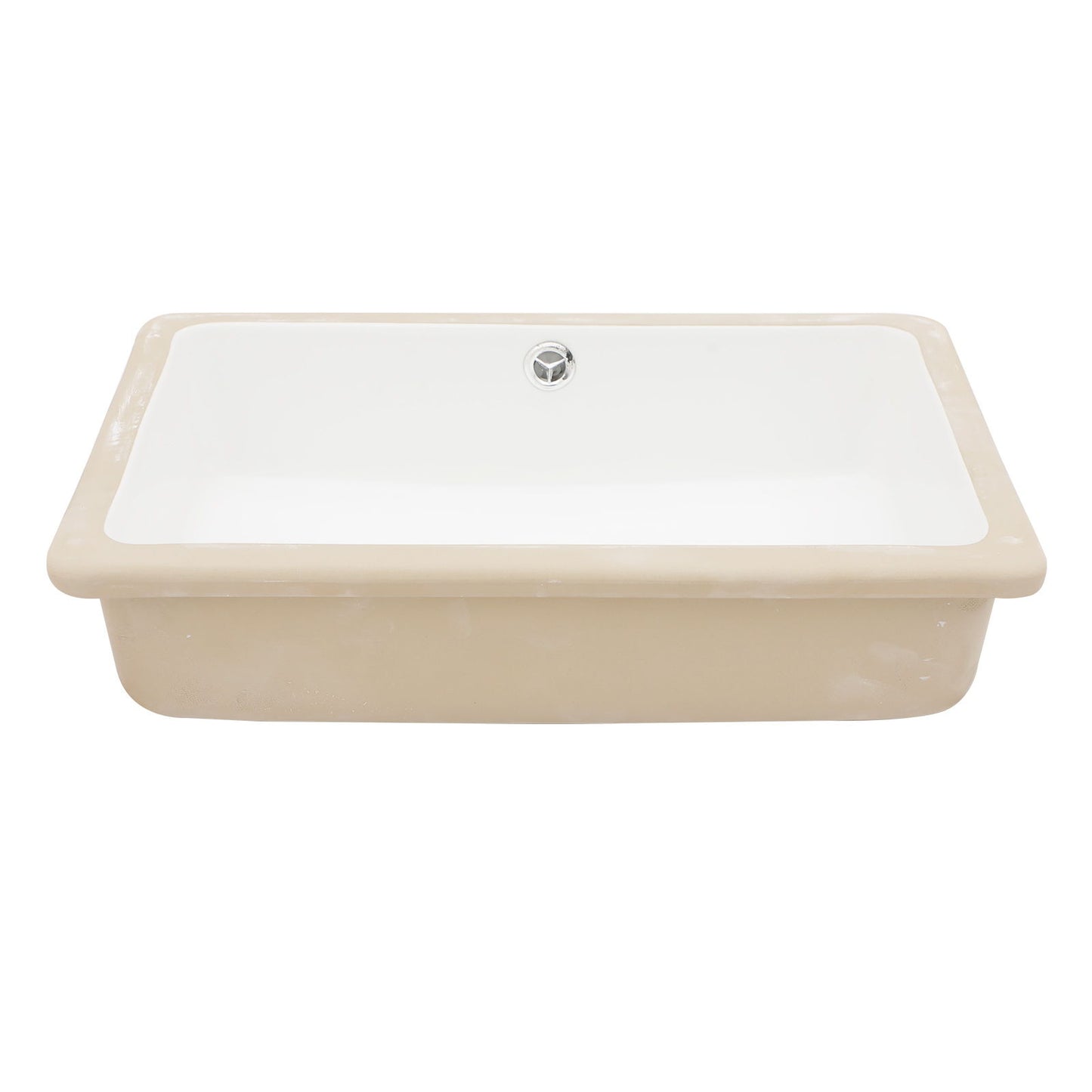 Modern Ceramic Rectangular Undermount Bathroom Sink With Overflow Daily Nest