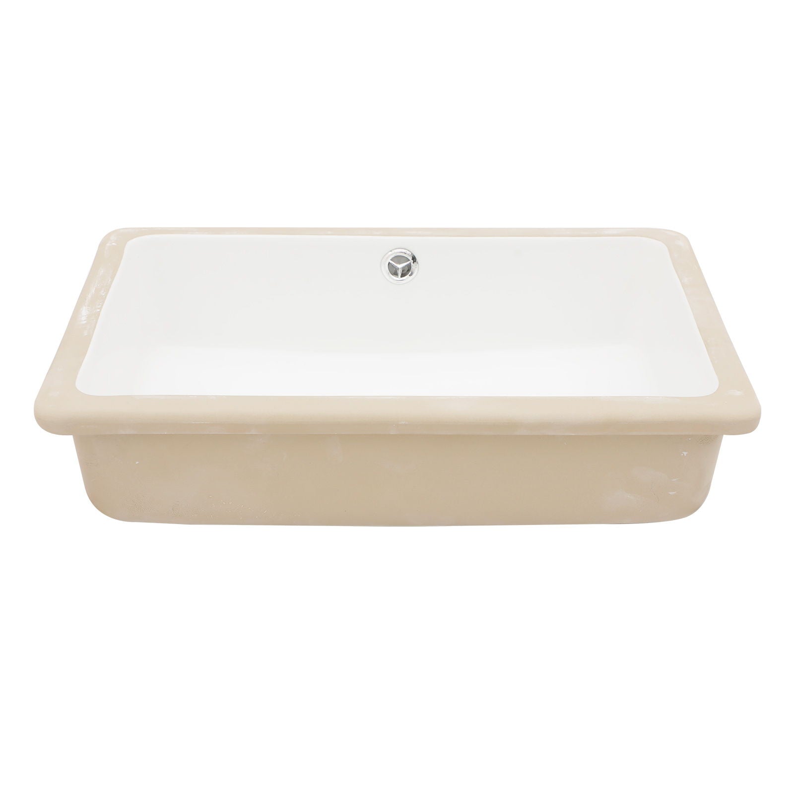 Modern Ceramic Rectangular Undermount Bathroom Sink With Overflow Daily Nest
