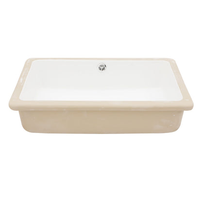 Modern Ceramic Rectangular Undermount Bathroom Sink With Overflow Daily Nest