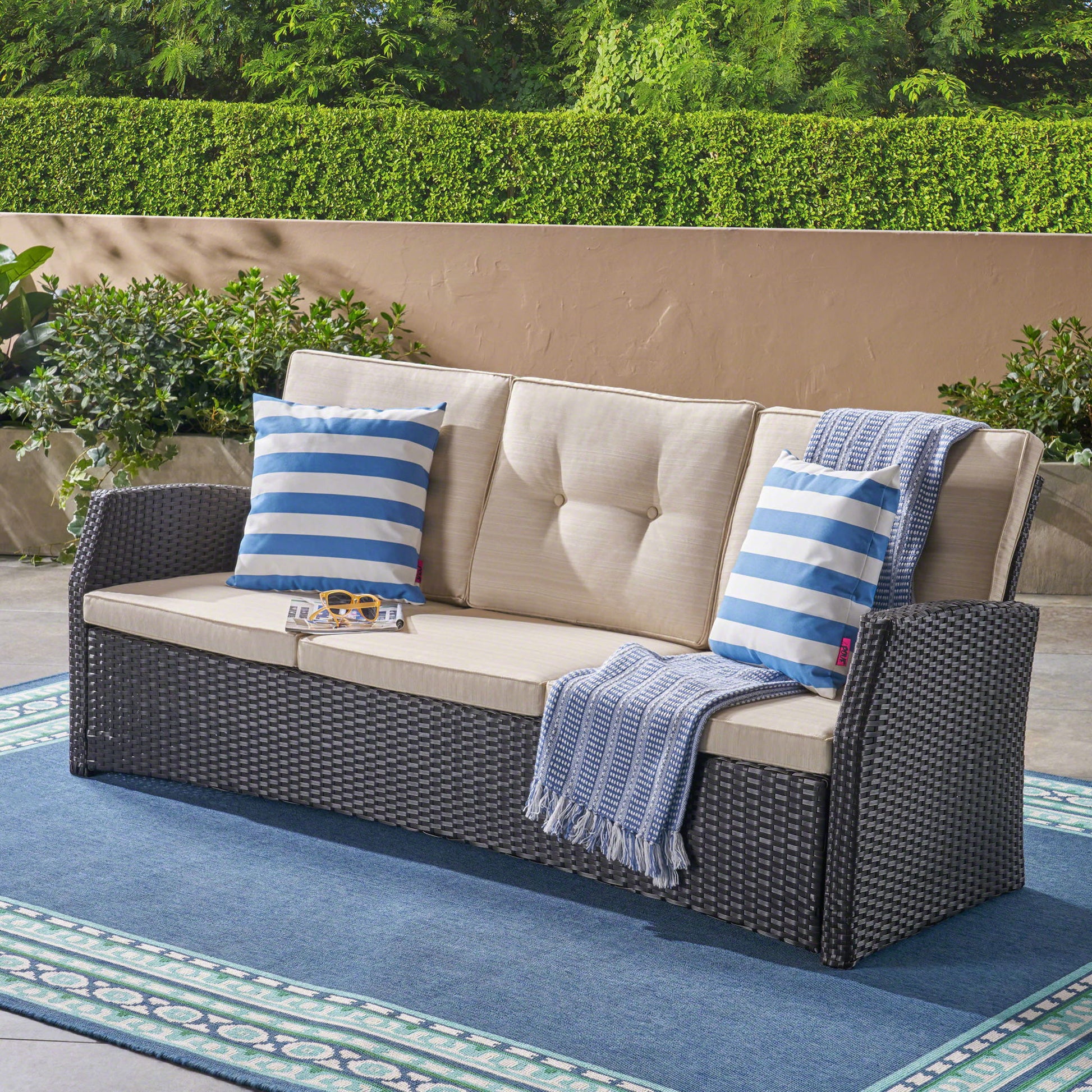 St Marta - 3 Seater - Dark Brown Noble House
