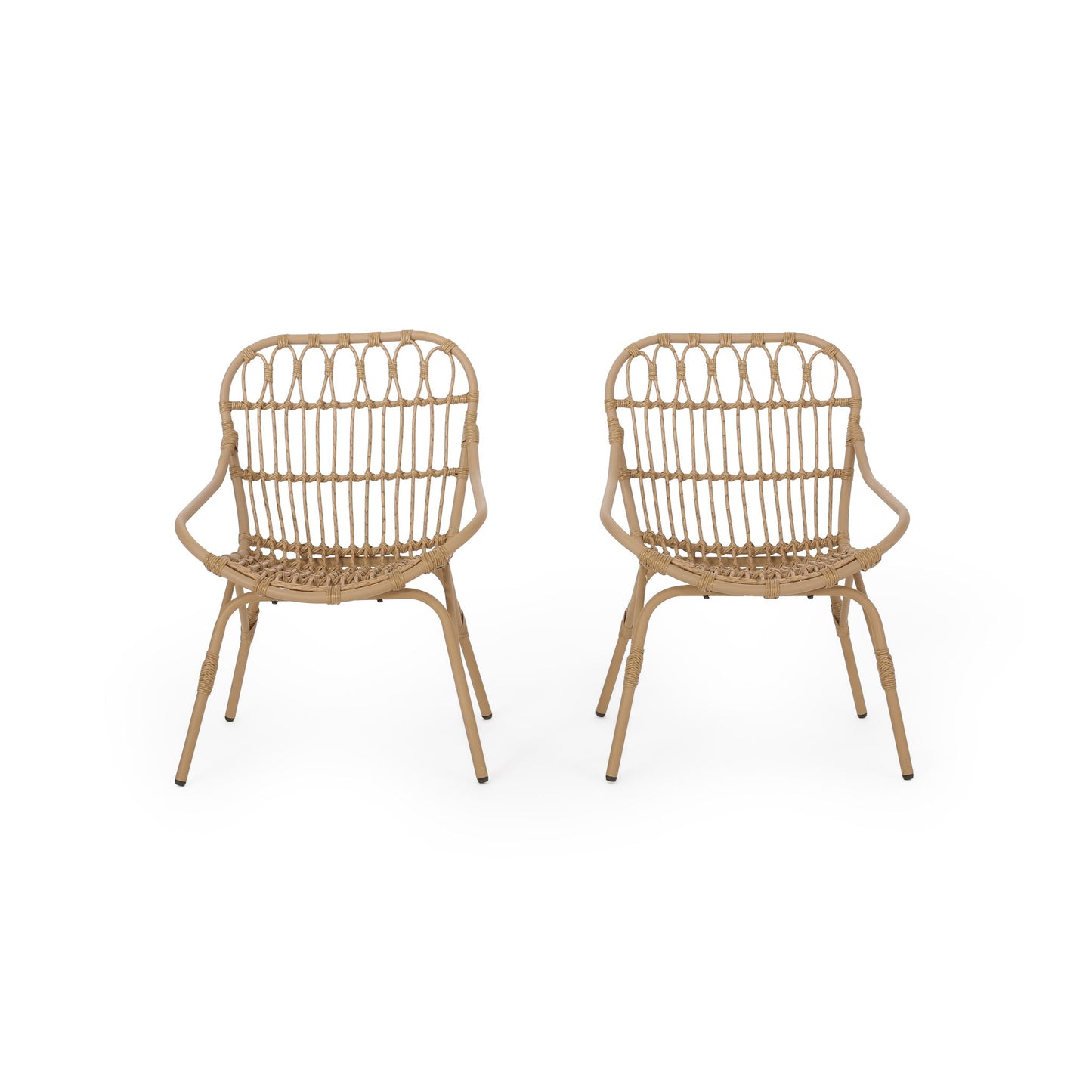 Monsoon - Outdoor Accent Chair With Open Weave Design Noble House