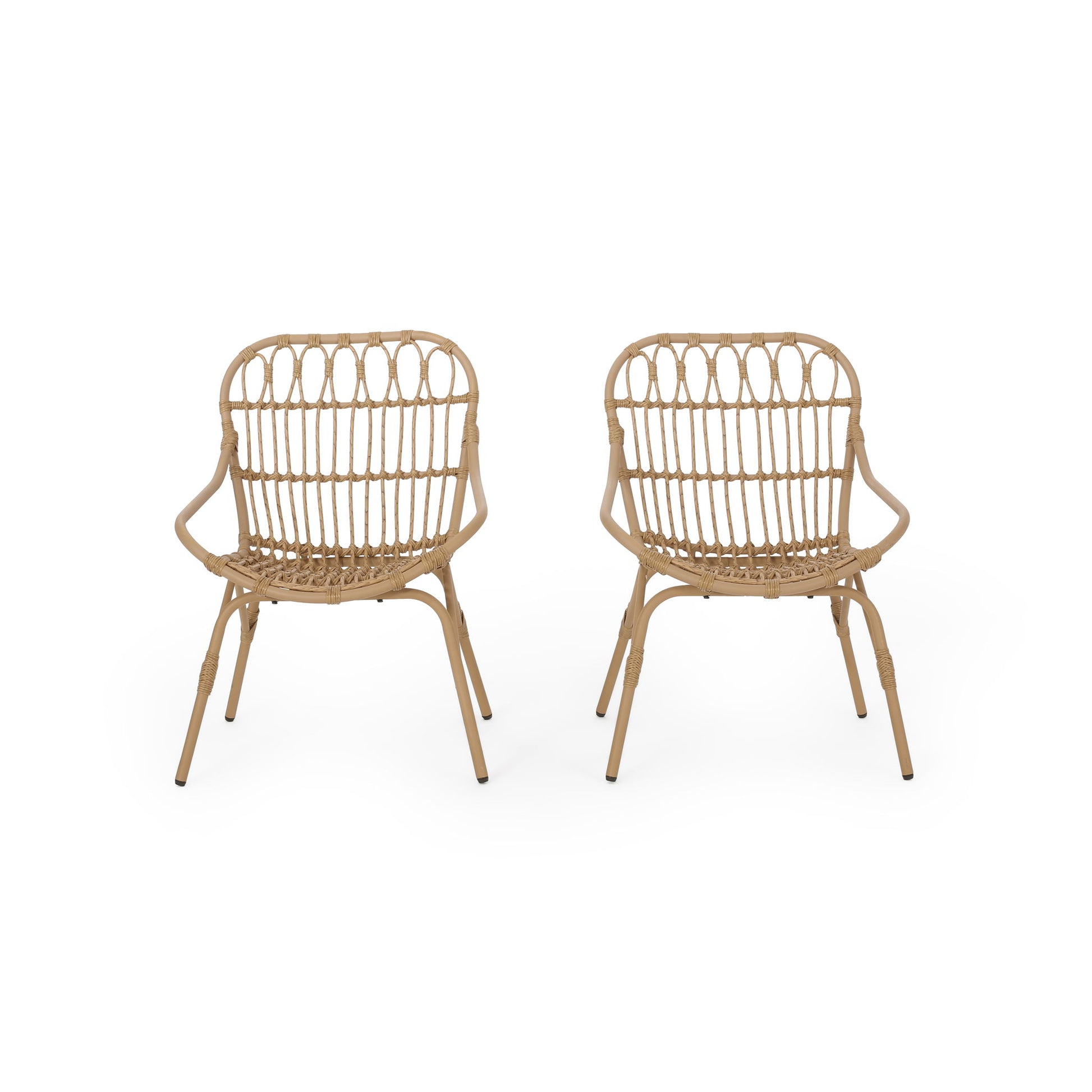 Monsoon - Outdoor Accent Chair With Open Weave Design Noble House