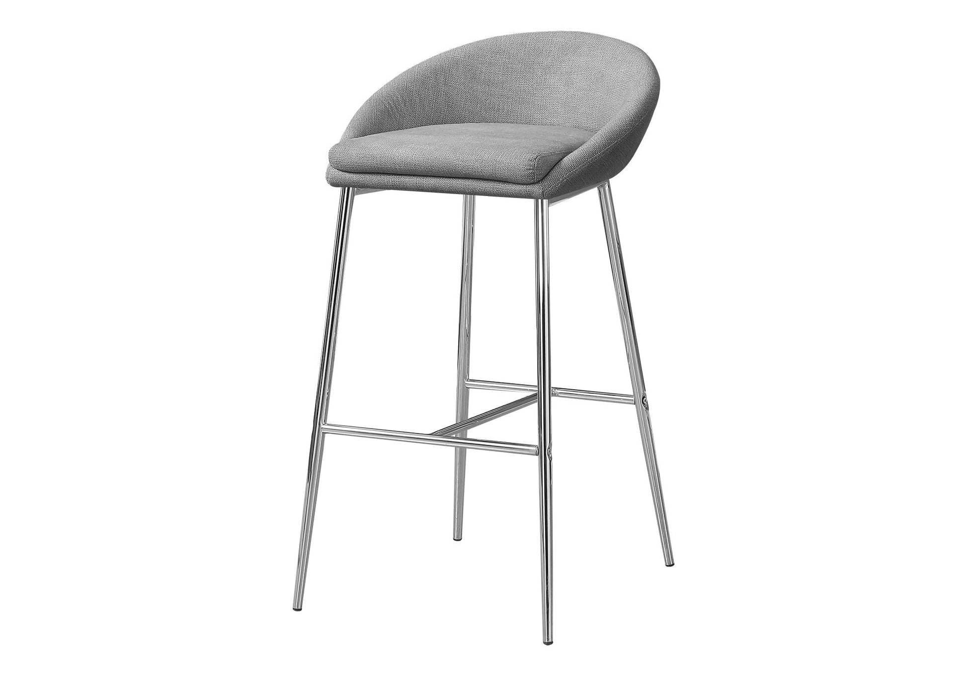 Bar Stool, Bar Height, Contemporary & Modern (Set of 2) - Gray 8th Street