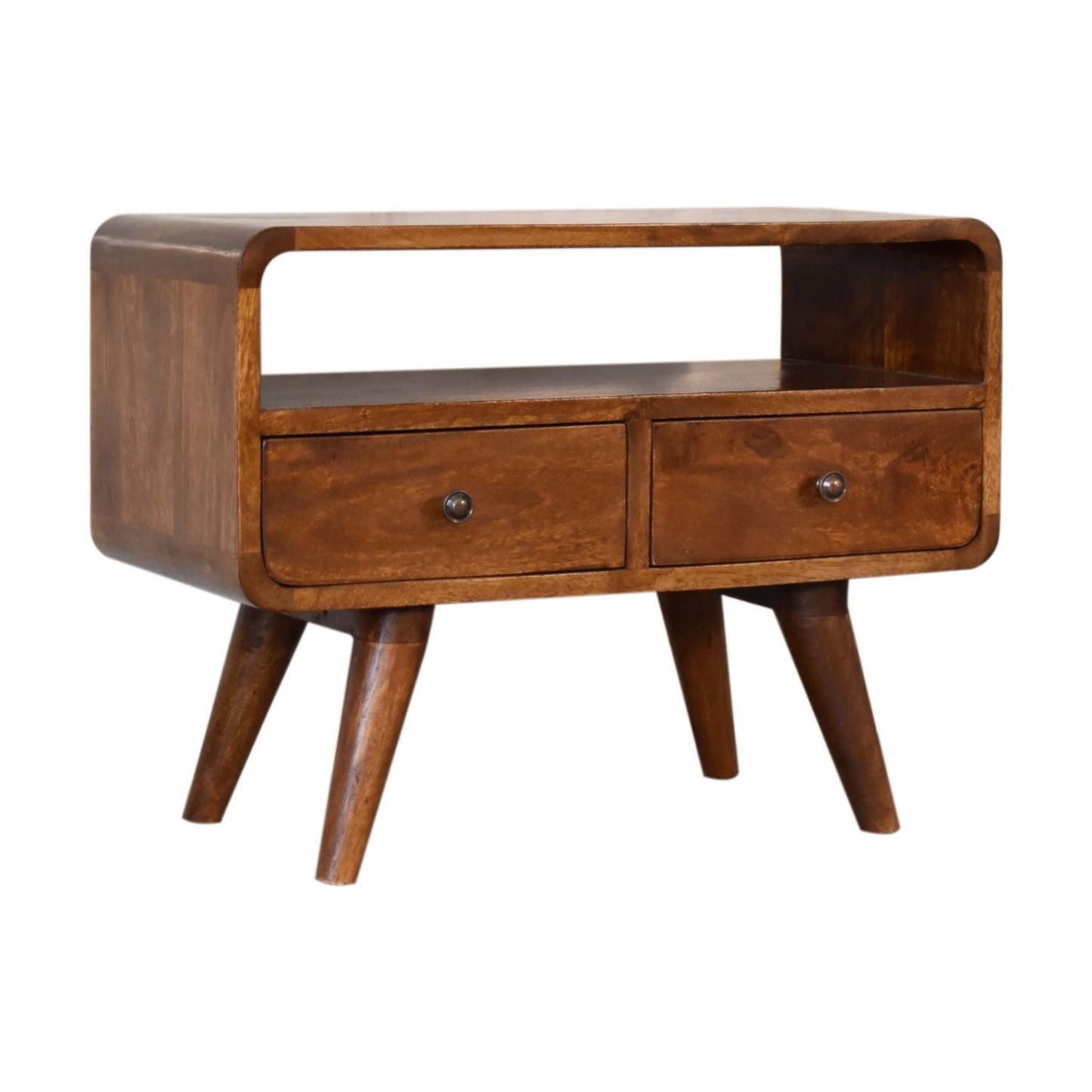 Solid Wood Curved Media Unit Artisan Furniture