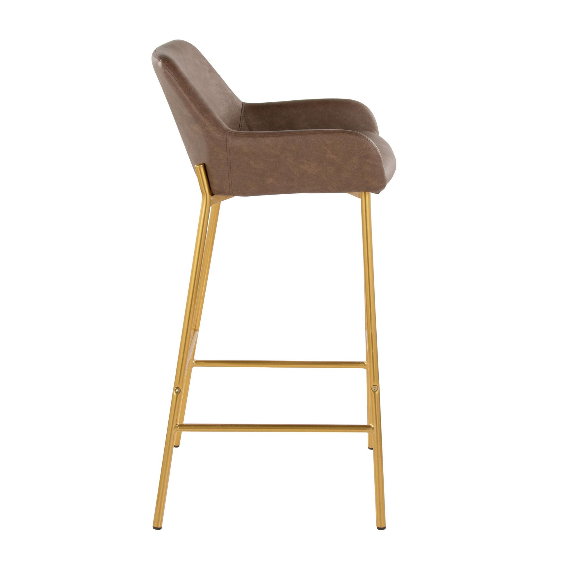 Daniella - Contemporary / Glam Fixed Height Bar Stool (Set of 2) Lumi Source