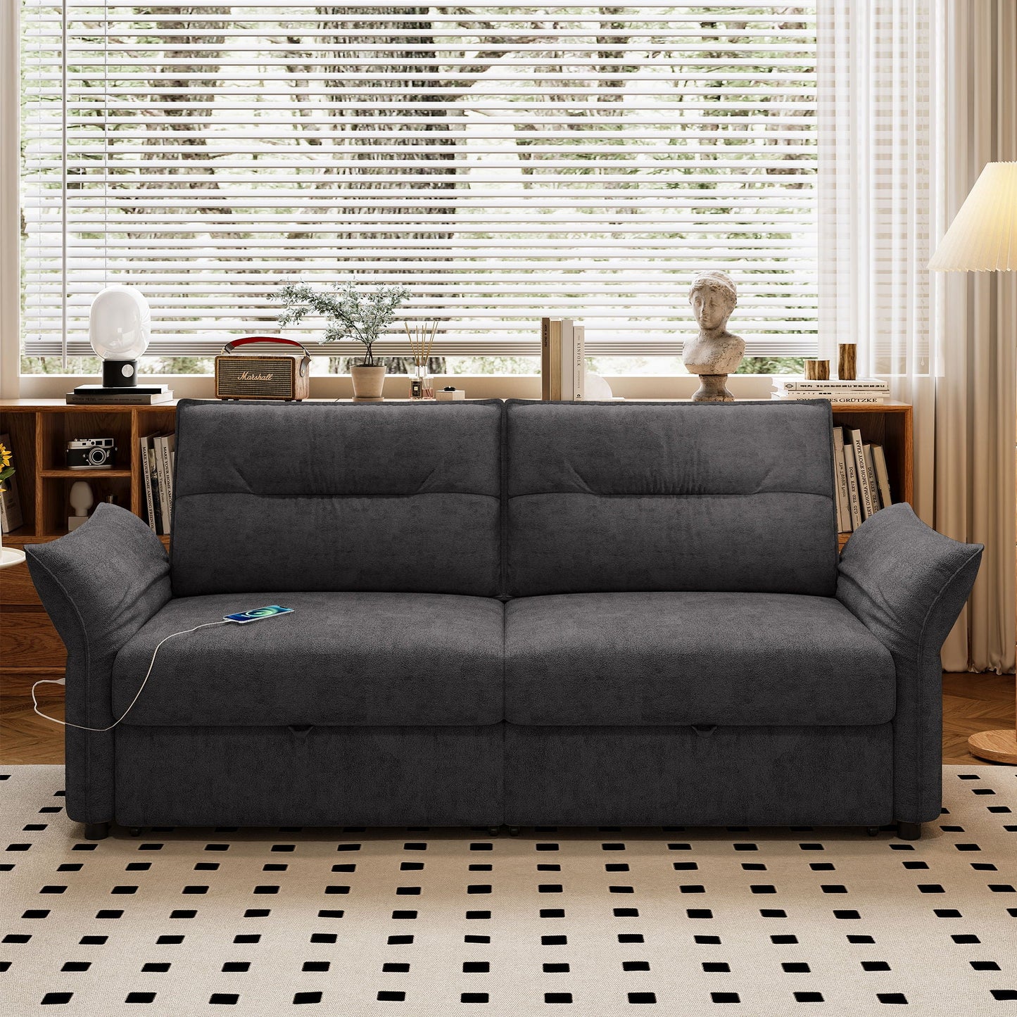 Sofa Bed With Convertible Design, Living Room Furniture Home Essentials