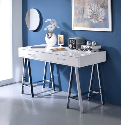 Coleen - High Gloss Writing Desk With USB Acme