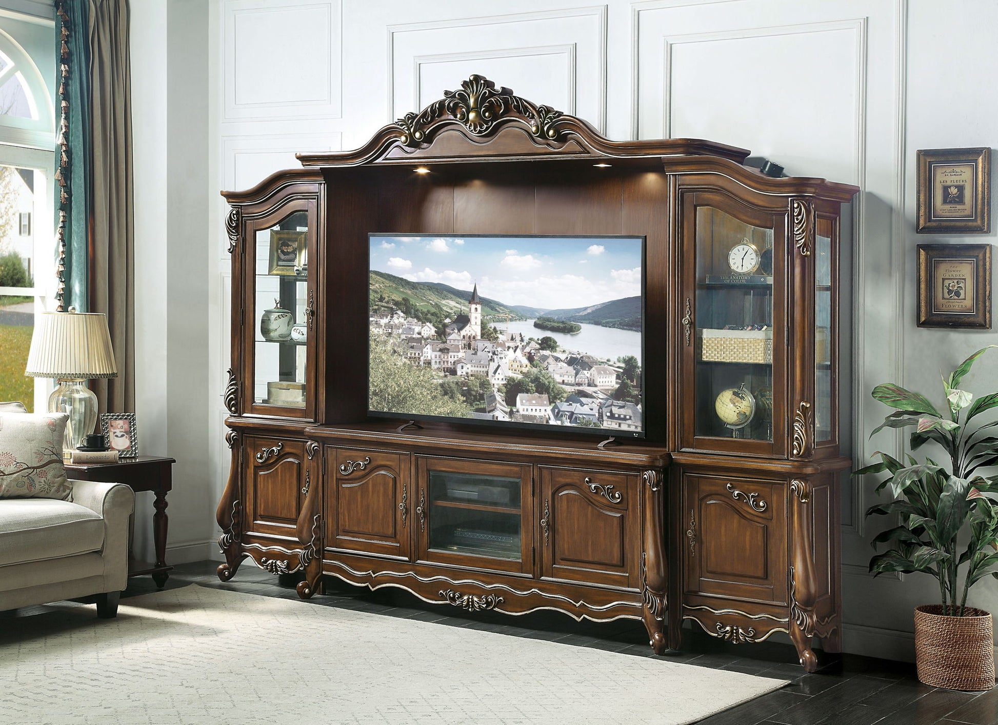 Latisha - Entertainment Center - Antique Oak Acme