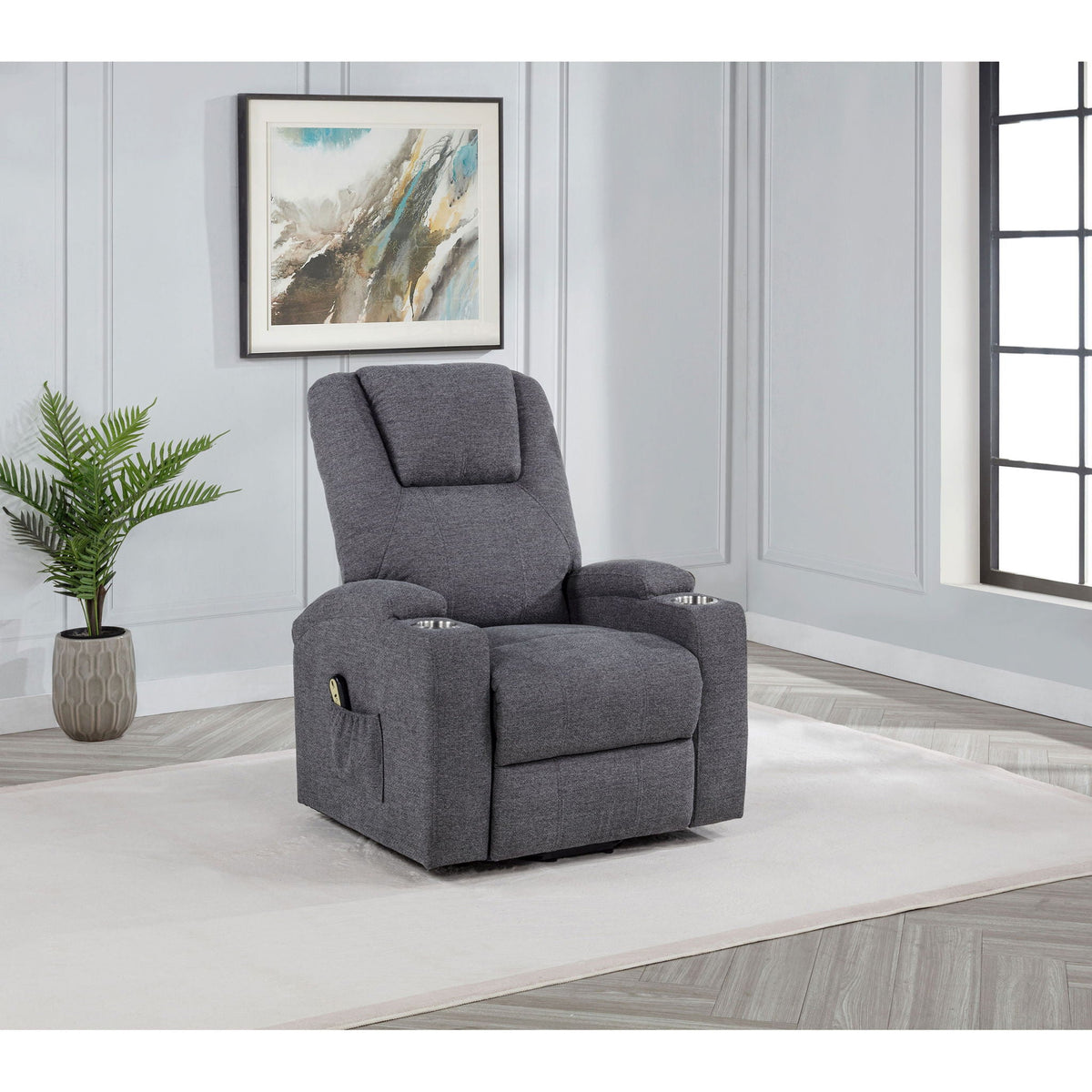 Power Lift Massage Recliner With Heat And Remote Control Furniture Max