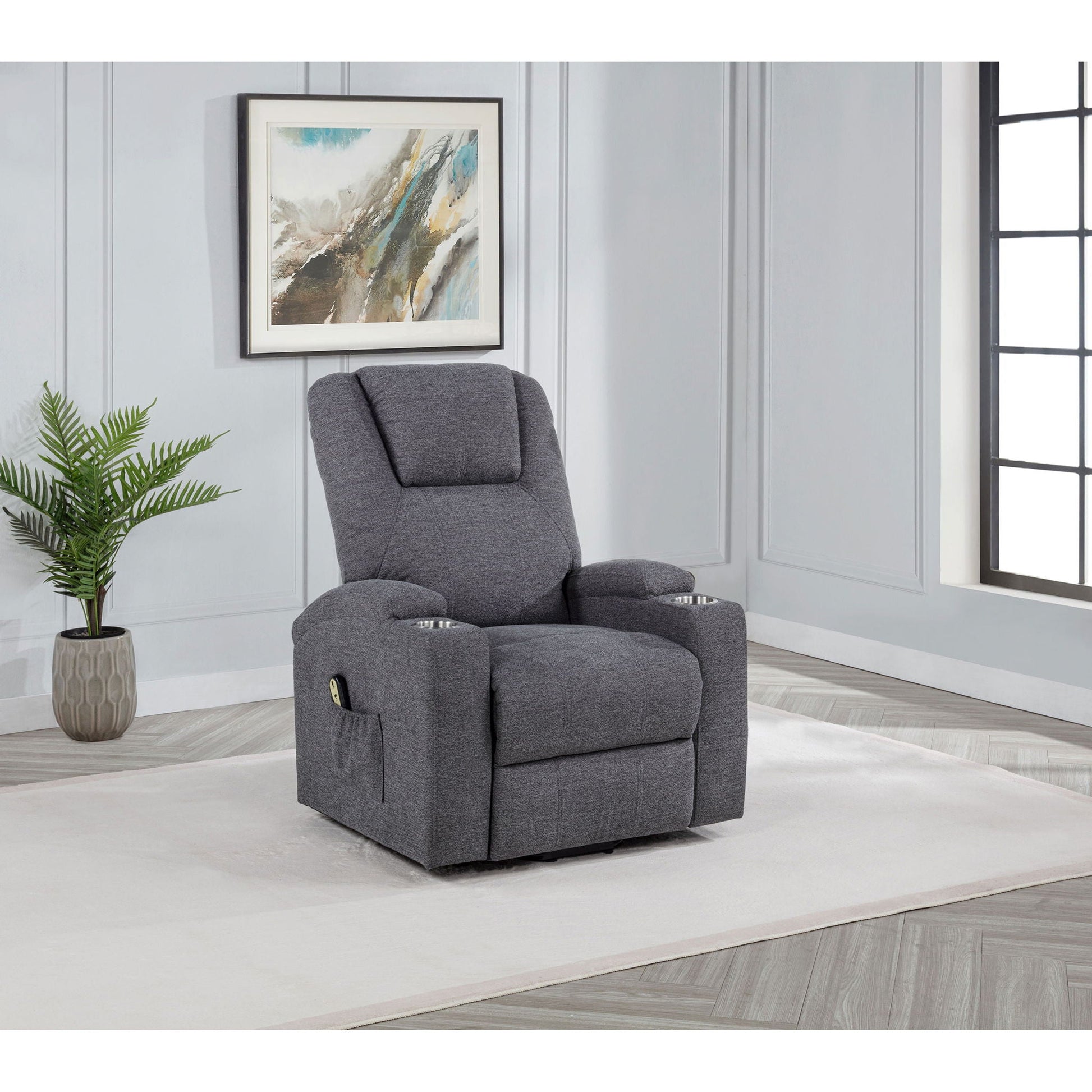 Power Lift Massage Recliner With Heat And Remote Control Furniture Max