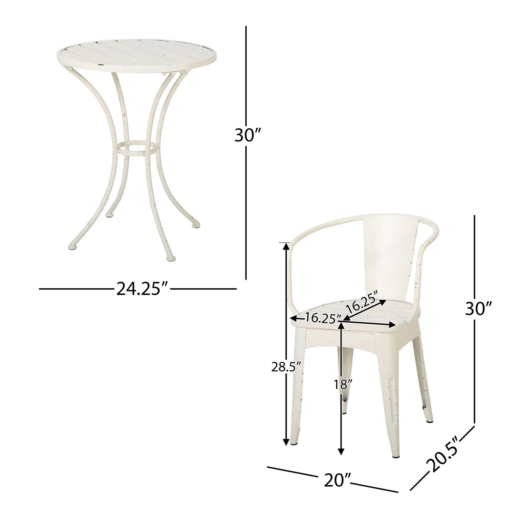 Colmar - 3 Piece Metal Set Noble House