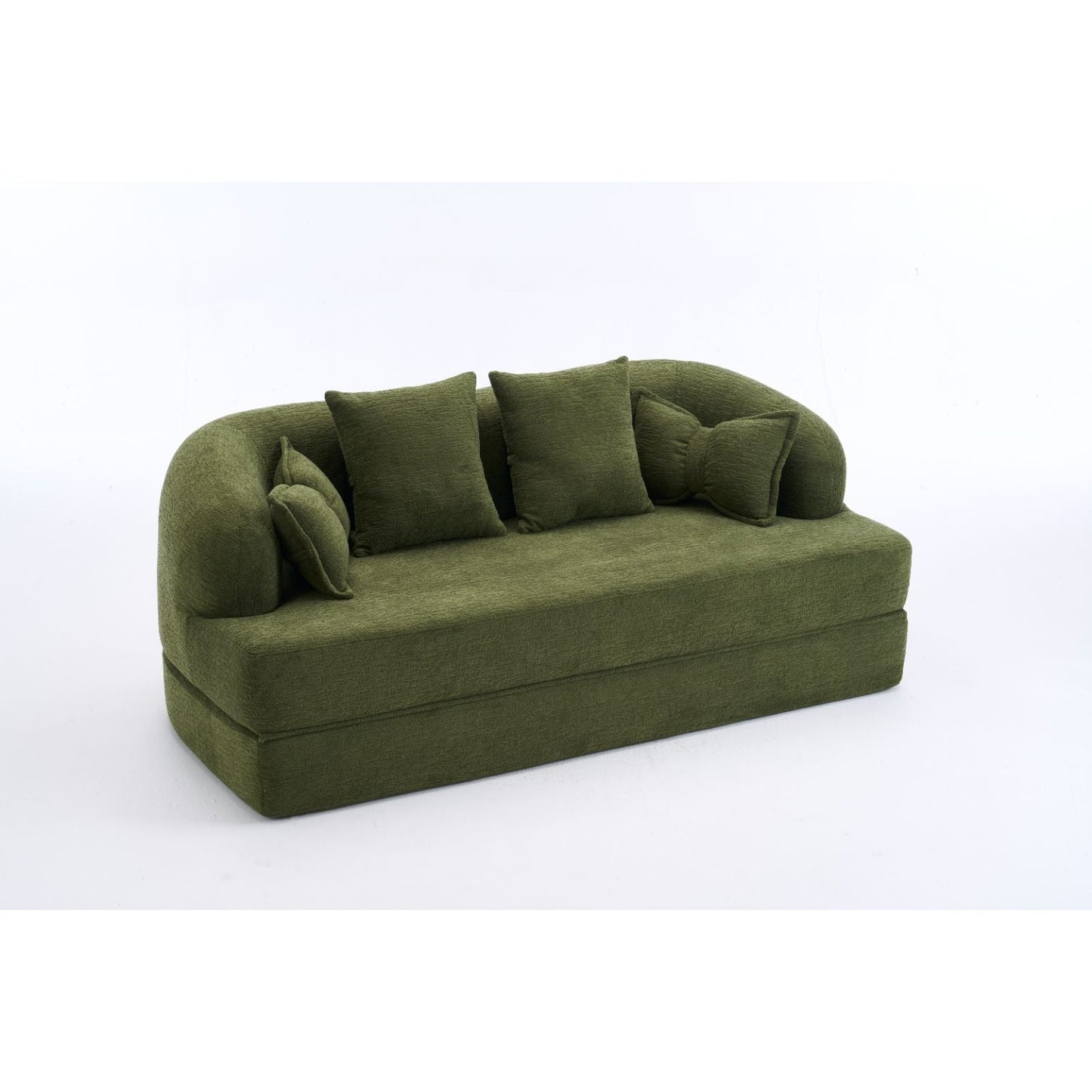 Foldable Sofa Bed, Boneless Couch Convertible Sleeper With 4 Pillows Home Essentials
