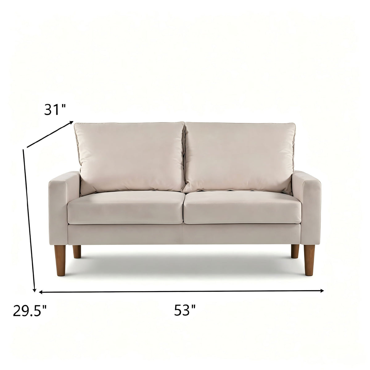 Upholstered Loveseat Sofa, 2 Seater Couch For Living Room Apartment US Pride