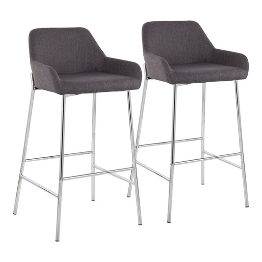 Daniella - Contemporary Fixed Height Bar Stool (Set of 2) Lumi Source