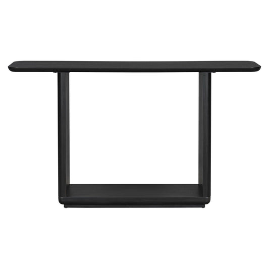 Console Table With Curved Corners And U Base Design Noble House