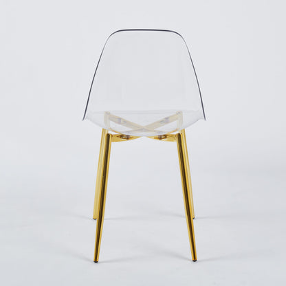 Transparent Plastic Seat Dining Chair (Set of 4) Home Essentials