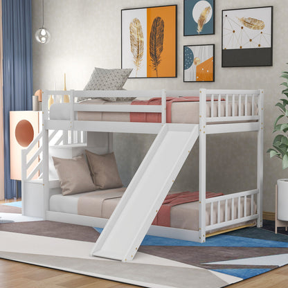 Bunk Bed With Convertible Slide And Stairway Hearth and Haven