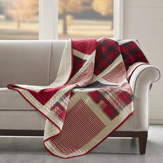 Huntington - Quilted Throw - Red