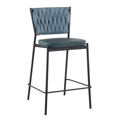 Tania - Braided Contemporary Counter Stool (Set of 2) Lumi Source