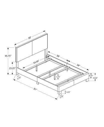 Bed, Upholstered, Transitional 8th Street