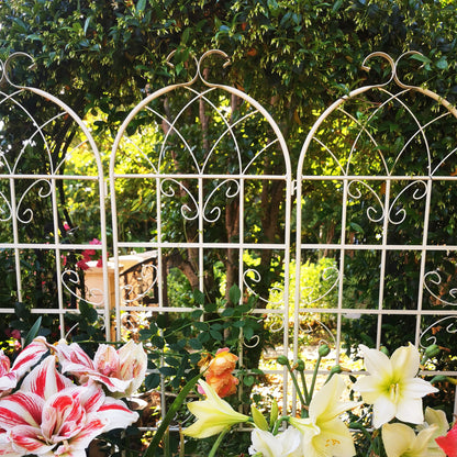 Metal Garden Rustproof Trellis For Climbing Plants Outdoor Flower Support Daily Nest