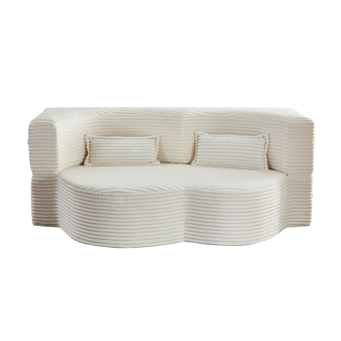 Floor Convertible Sleeper Sofa Bed With 2 Pillows Home Essentials