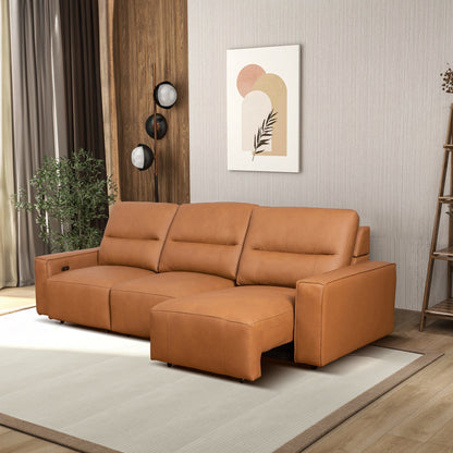 Grant - Triple Power Convertible Sofa - Cognac Ashcroft Furniture