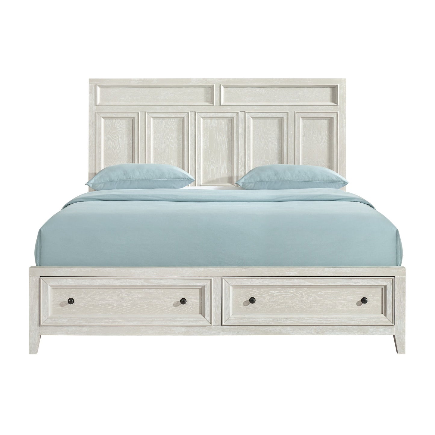 Storage Bed With Panel Headboard And Spacious Footboard Drawers Home Essentials