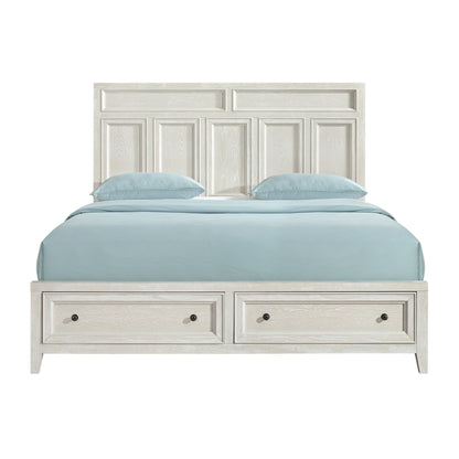 Storage Bed With Panel Headboard And Spacious Footboard Drawers Home Essentials