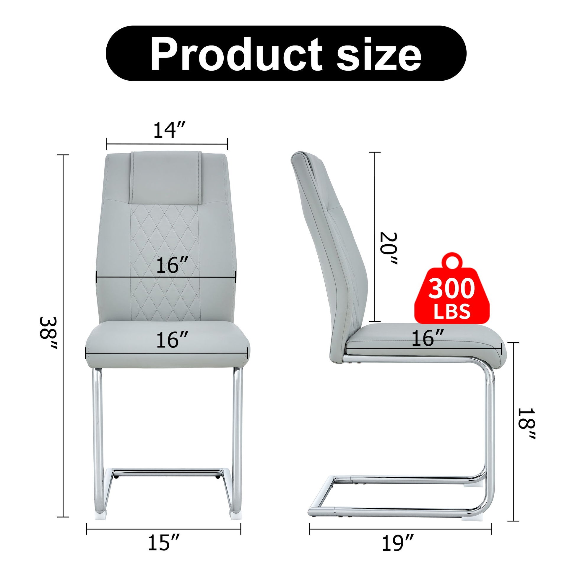 Modern Dining Chairs With Padded Seat, Metal Legs Home Essentials