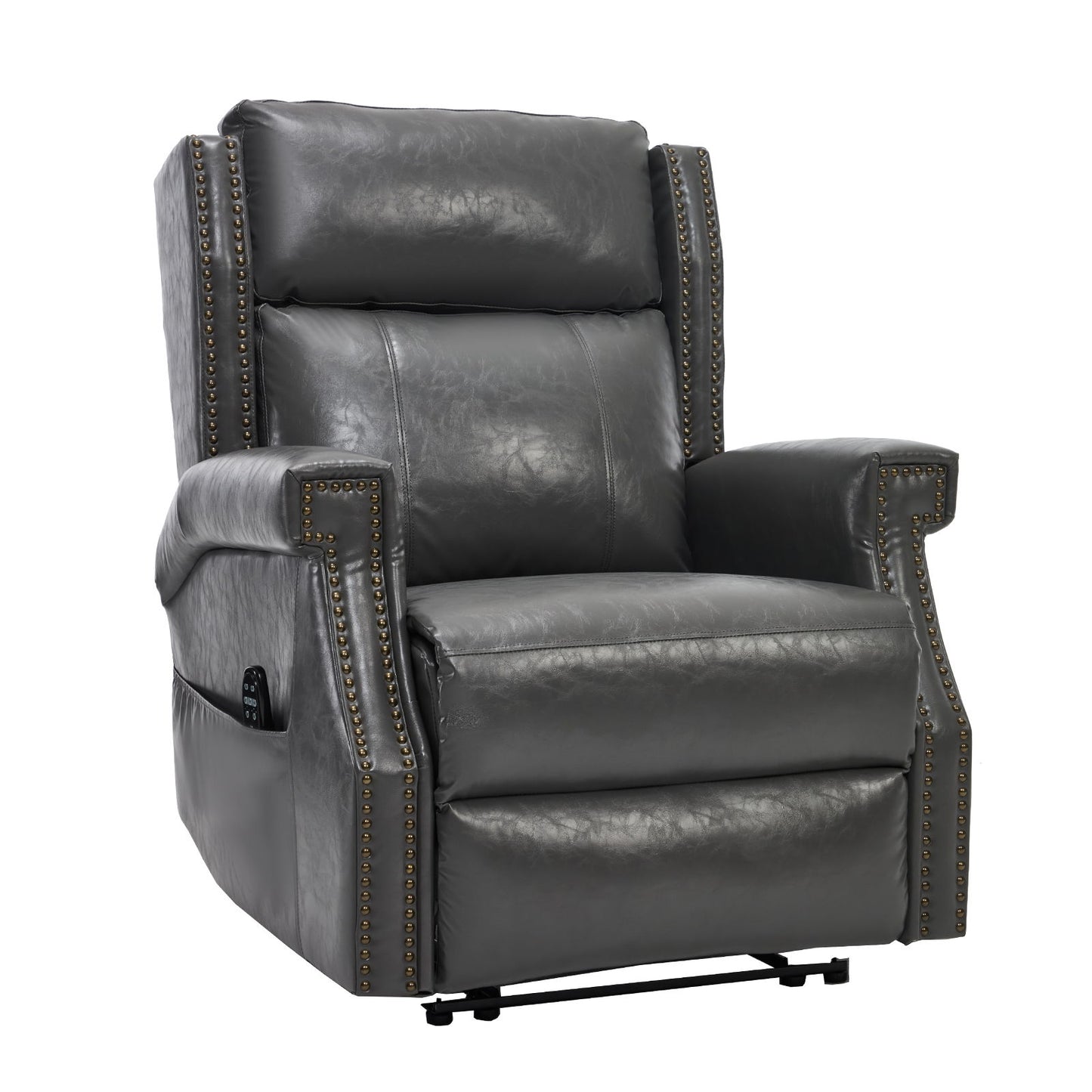 Manual Recliner Chair  With Heavy Duty Motion Mechanism, 8 Vibrating Nodes And 3 Massage Modes For Living Room Home Essentials