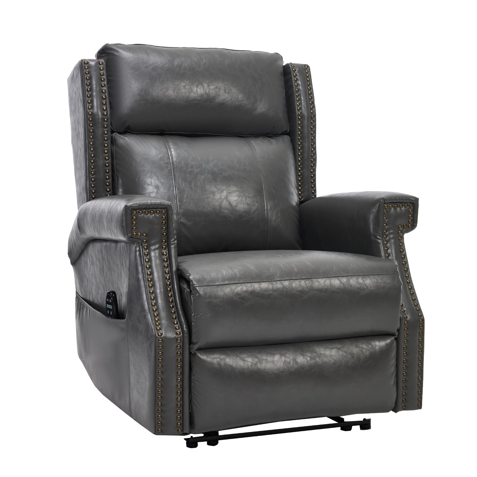 Manual Recliner Chair  With Heavy Duty Motion Mechanism, 8 Vibrating Nodes And 3 Massage Modes For Living Room Home Essentials