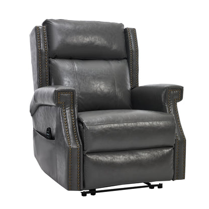 Manual Recliner Chair  With Heavy Duty Motion Mechanism, 8 Vibrating Nodes And 3 Massage Modes For Living Room Home Essentials