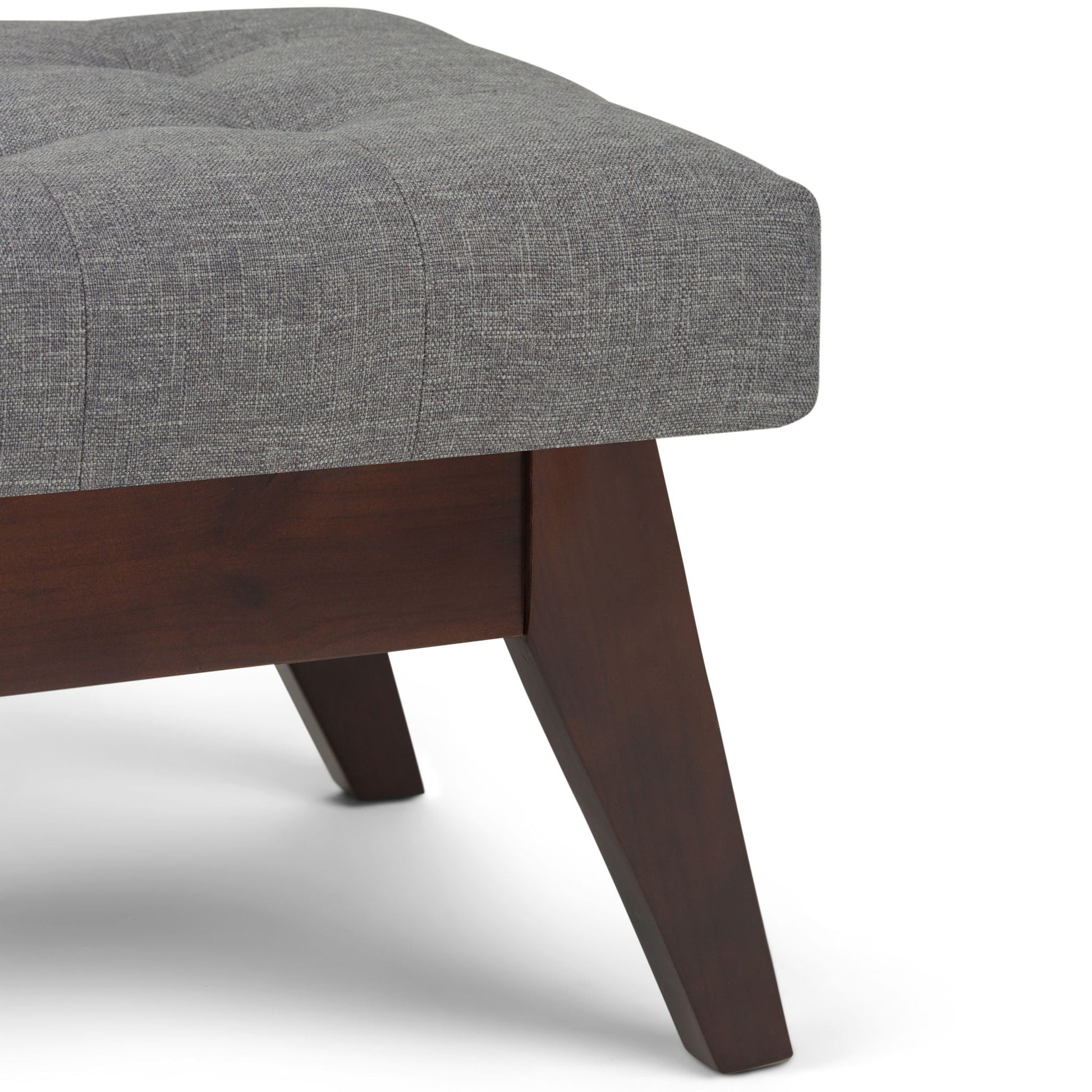 Draper - Upholstered Mid Century Tufted Ottoman Bench Simpli-Home