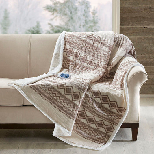 Anderson - Oversized Heated Throw - Natural