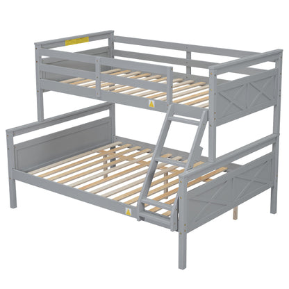 Bunk Bed With Ladder And Safety Guardrail Hearth and Haven