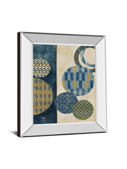 Harmony I By Tom Reeves - Mirror Framed Print Wall Art - Blue